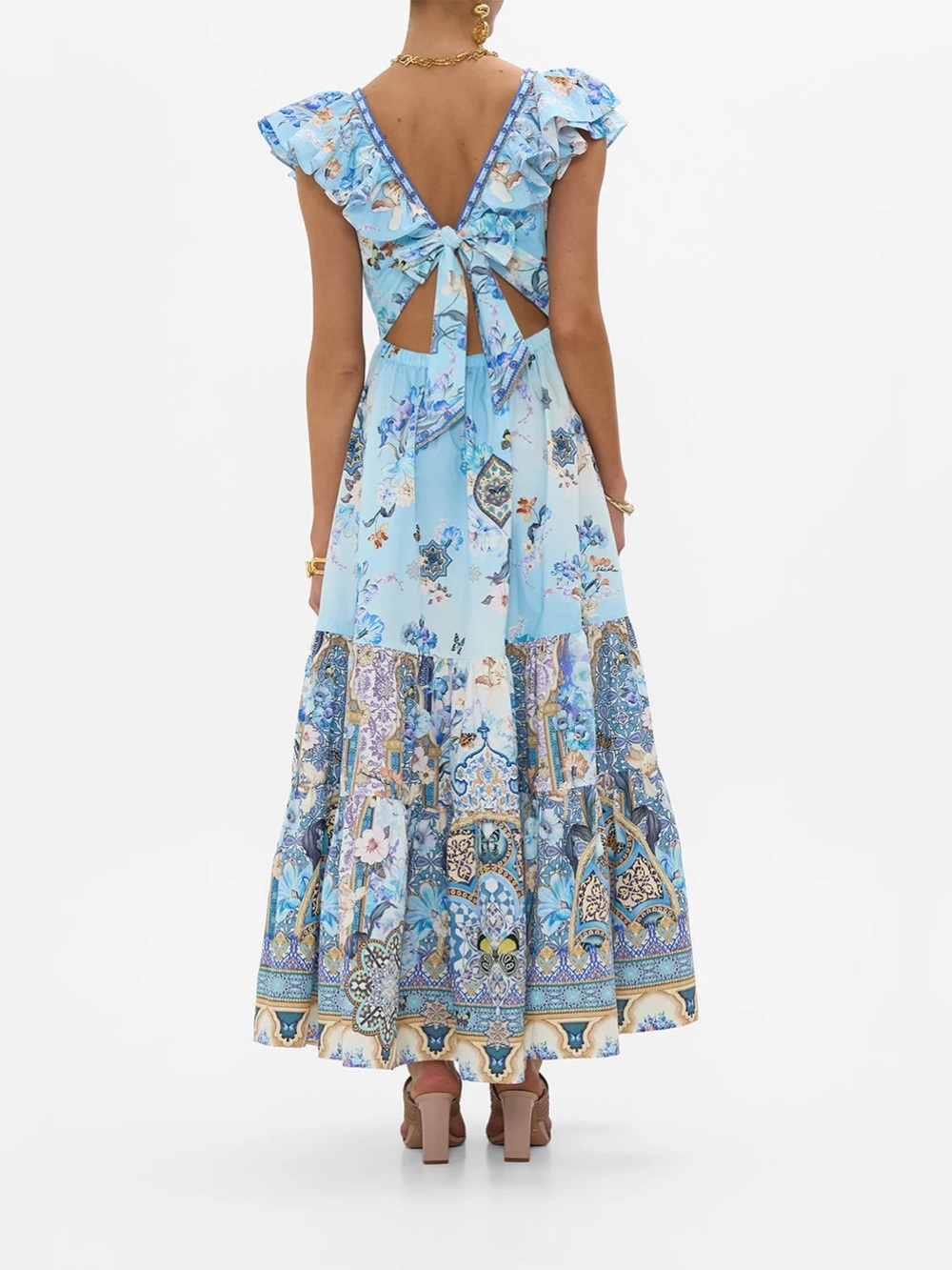 Camilla beautiful Tiered Dress With Neck Frill Al Manial Palace Memoirs - Picture 9 of 15